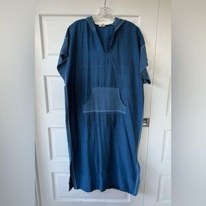 Home & Loft Blue Turkish Cotton Kaftan M/L